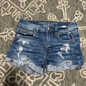 American Eagle High Rise Denim Shorts